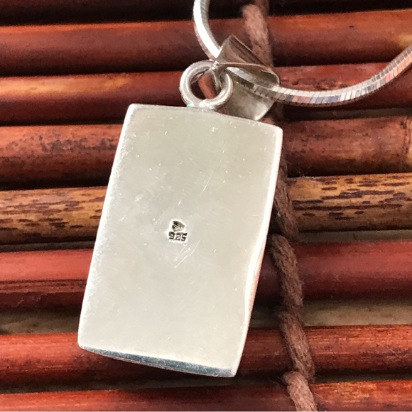 Silpada Sterling Silver Inlaid Pendant Necklace on Sterling Chain - Picture 6 of 6